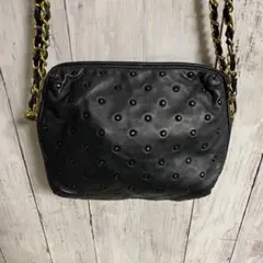 訳あり バリー BALLY ドット スタッズ チェーン ショルダーバッグ
