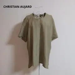 CHRISTIAN AUJARD　シルク100%　Uネック　カットソー