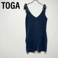 トーガ TOGA オールインワン 肩リボン調整 ノースリーブ ショートパンツ