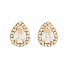 雫ジルコニアピアス シンプル ステンレス おしゃれ