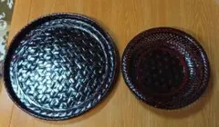 藍胎漆器 (お盆とお菓子盆)