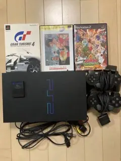 PlayStation 2 本体 + ゲームソフト 3本、ジャンク、動きません