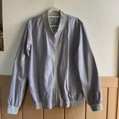 MA-1 zip upブルゾン　【シルバー】