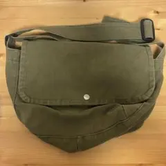 オリーブグリーン キャンバス ショルダーバッグ