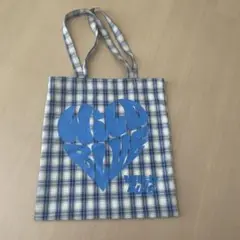 WILD BLUE チェック柄トートバッグ