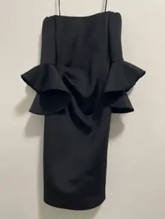 ジョヴァニ JOVANI ドレス ワンピース ロング オフショル タイト ロング ドレスワンピース オフショル 黒 半袖 スリット セクシー