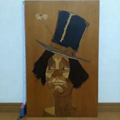イタリア製 木製 寄木細工　壁掛け ピエロ