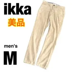 【美品】イッカ コーデュロイパンツ ストレートパンツ 細見え美脚【M】c832