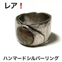 新年50%SALE❗️幅広いハンマードシルバーリング