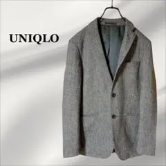 『ユニクロUNIQLO』テーラード ジャケット【S】チャコール グレー 2ボタン