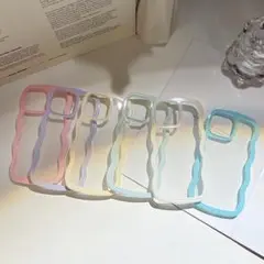 【sale】ホワイト　透明　クリア　iPhone15　ケース　シンプル　なみなみ