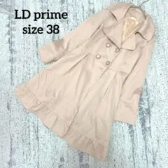 【LD プライム】スプリング コート トレンチ ピンクベージュ 38 裾フリル