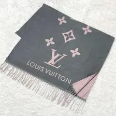 美品✨ルイヴィトン 大判マフラー レイキャビック リバーシブル カシミヤ ピンク