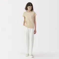MUJI labo 綿混タックワイドパンツ