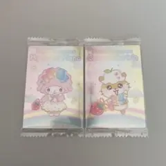 【新品未開封】 サンリオ ウエハース いちご新聞50周年 カード2枚セット
