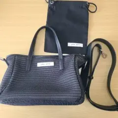qbag nest bon　グレージュブラック　ノベルティポーチ付き