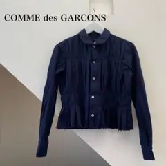 【COMME des GARCONS】しわ加工プリーツフリルデザインシャツ