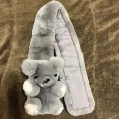コアラ型ぬいぐるみマフラー グレー
