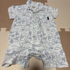 petit main 恐竜柄ロンパース 80
