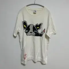 ジョジョ × TOWER RECORDS 厚手Tシャツ イギー L ホワイト