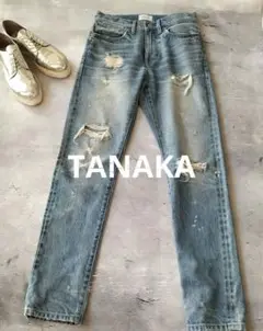 【TANAKA】【タナカ】【ダメージ加工デニム】 定価およそ¥40000