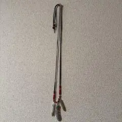 羽根モチーフ ネックレス レザー
