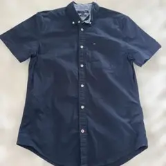 TOMMY HILFIGER ネイビー 半袖シャツ L