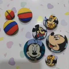 ビンテージシーツ　くるみボタン