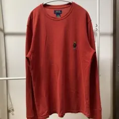 【ポロベア】POLO RALPH LAUREN 赤 コットンニット L