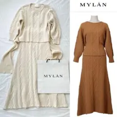 定価20万 希少な紙袋付き MYLAN 極暖カシミヤニットセットアップ
