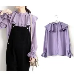美品✨スローブイエナ デシンカスケードブラウス 洗える