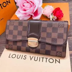 【美品】ルイヴィトン ダミエエベヌ システィナ 長財布