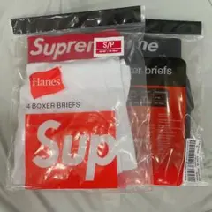 黒と白各1枚 送料込み！Supreme Hanes Sサイズ