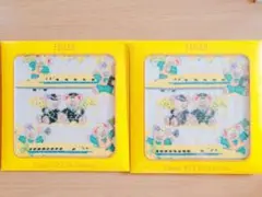 フェイラー　ドクターイエロー　ハンカチ　イエロー&ブルー