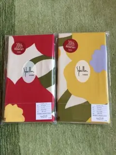 新品【シビラ】2枚セット枕カバー43×63【カラダス】レッド イエロー