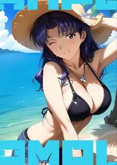 A4 ポスター　葛城　エヴァ　ファンアート　高画質