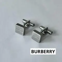 BURBERRY バーバリー シルバー スクエア型 カフリンクス