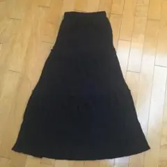 GRL*ティアードスカート　フレアロングスカート Mサイズ　黒