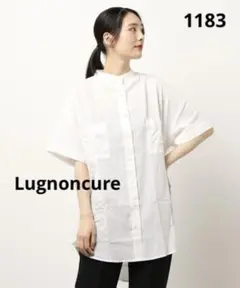 1183 Lugnoncure コットンスラブ後ろギャザーシャツ