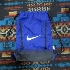 90s-00s NIKE ナップサック ブルー ブラック
