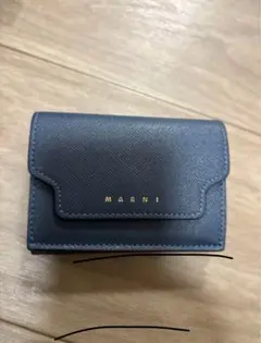 MARNI 三つ折り財布　ブルー