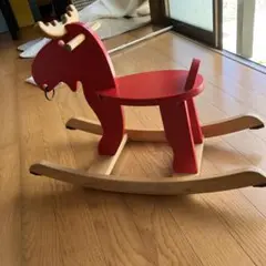【引取り限定】IKEA TUMHOLMEN ロッキングチェア　パラソル　セット POÄNG ポエング ロッキングチェア, バーチ材突き板/ヒッラレド