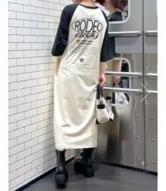 ロデオクラウンズ ロゴラグランスリーブワンピース