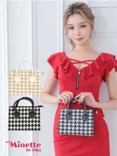 Tika パーティーバッグ 店内バッグ ショルダーバッグ 2way ベージュ