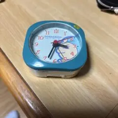 ドラえもん アナログ置時計 青