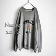 1377◆Name. FAMILIANA ユニバーシティ トレーナー 2