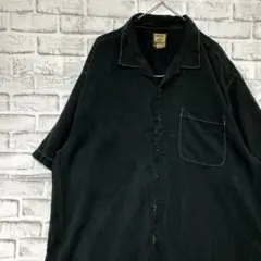 半袖シルクシャツ！アロハ　トミーバハマブラックXL 731