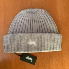 日本未入荷 STUSSY ニット帽 ビーニー グレー 男女兼用