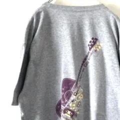 アメリカンキャンパス ギター U centre Tシャツ XL グレー 古着