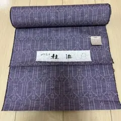 着物　反物　つむぎ　レトロ　桂浜　新品未使用